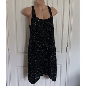 Ambrielle Women's Black & White Polka Dot Sleeveless Dress XXL